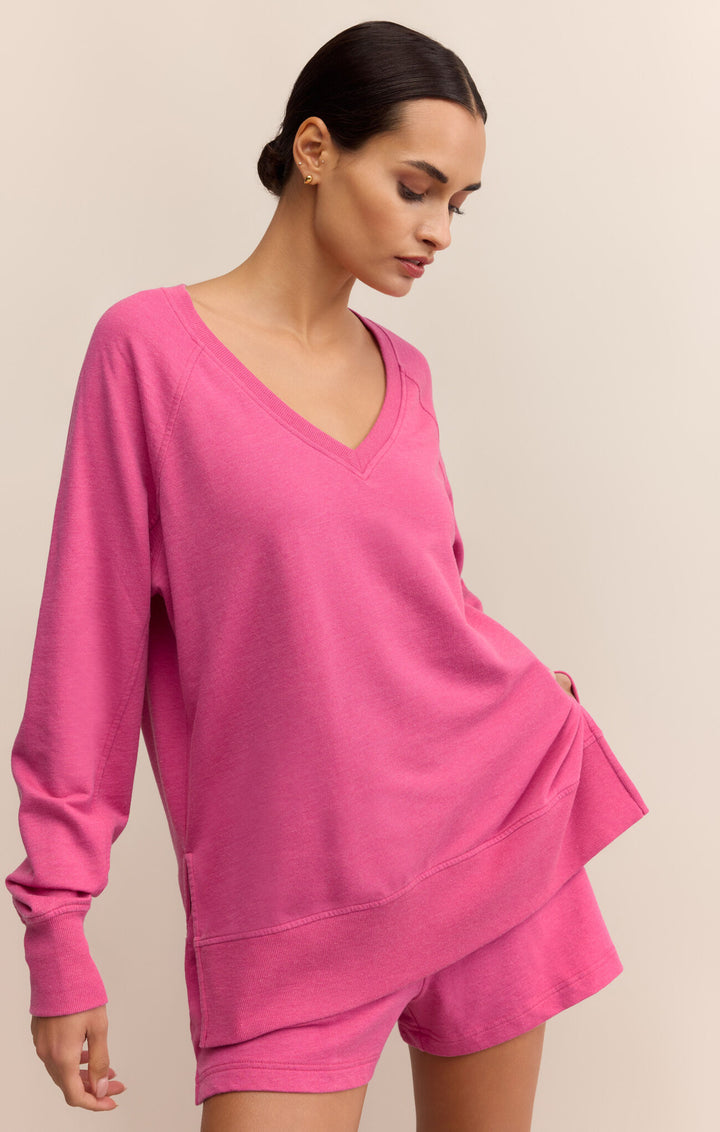 Z Supply Weekender V Neck Sweatshirt