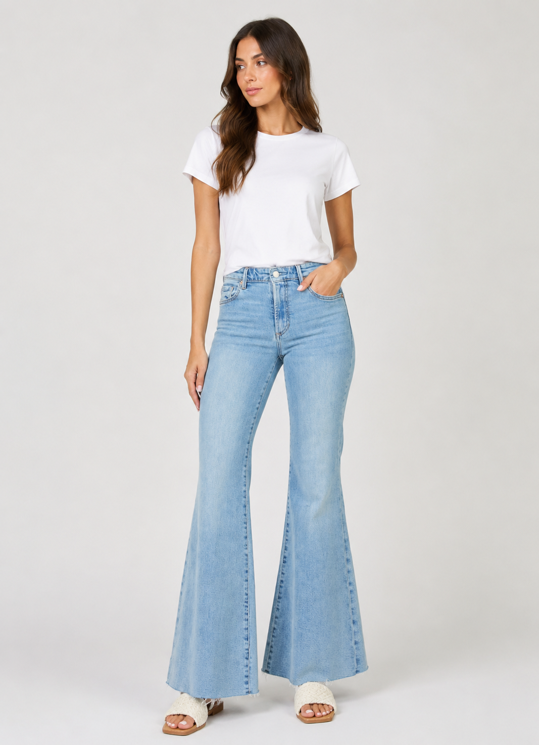 Dear John Hendrix High Rise Wide Leg Jeans Hillcress Wash