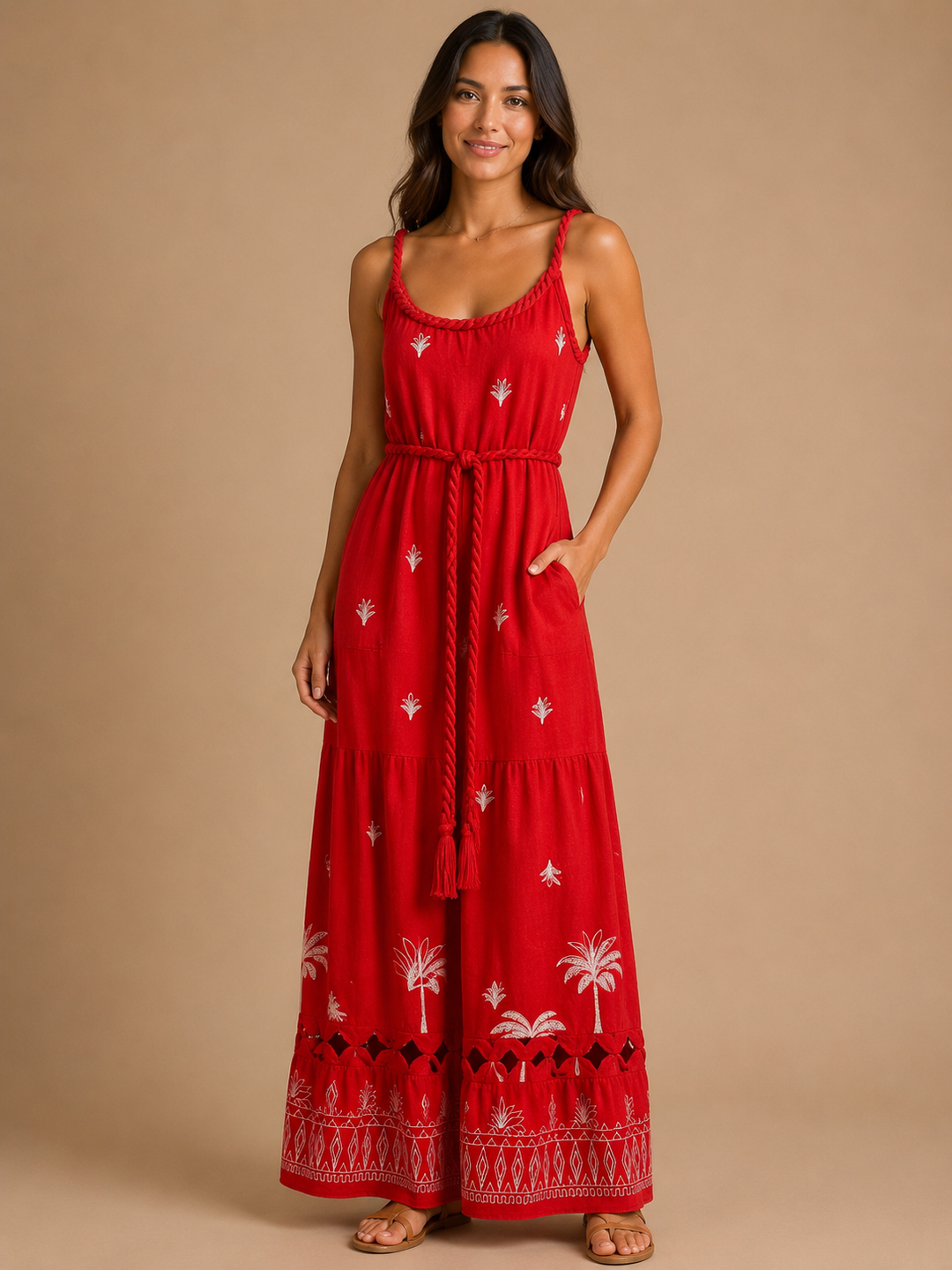 Embroidered Maxi Dress  Reign Boutique
