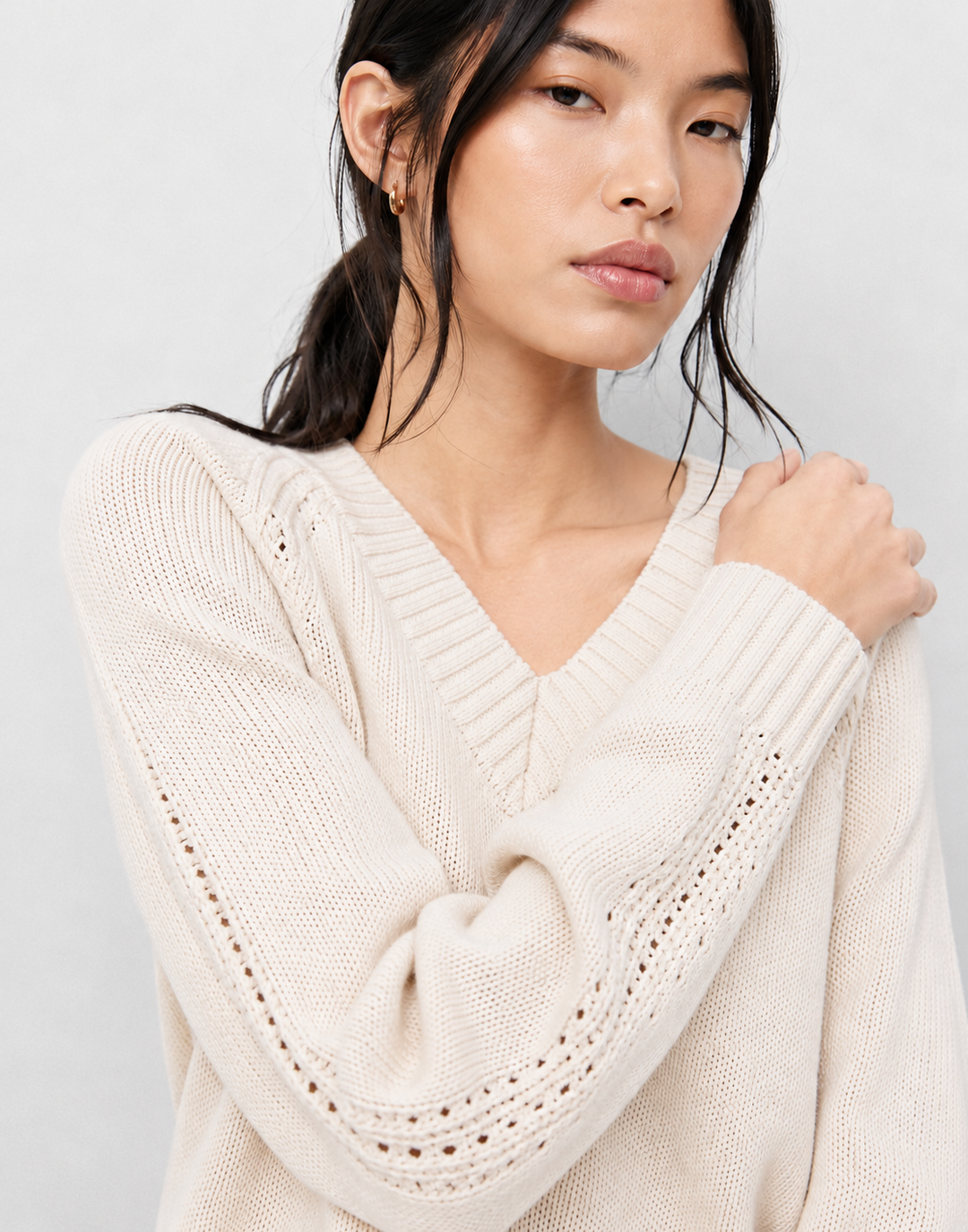 Z Supply Cotton Stratton V-Neck Sweater