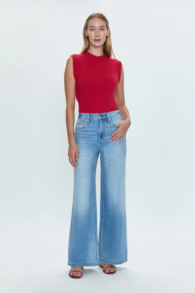 Pistola Jadyn Low Slung Ridged Palazzo Jeans