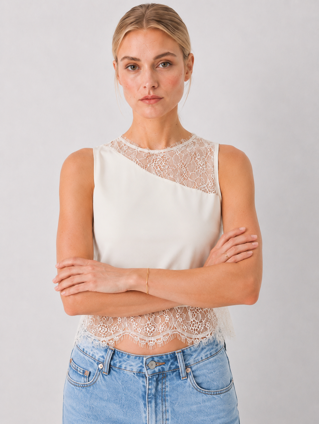 Lace Detail Sleeveless Top