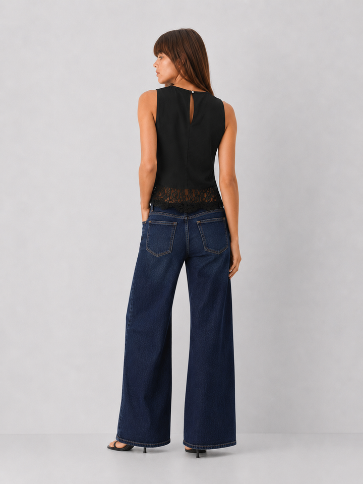 Lace Detail Sleeveless Top