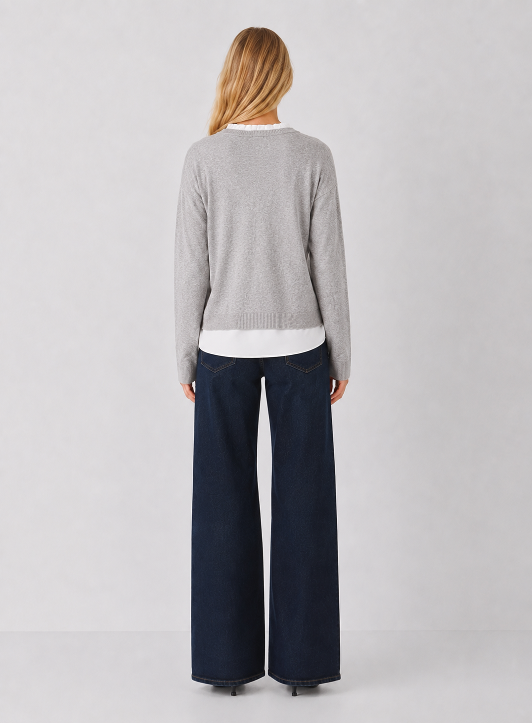 V-Neck Double Layer Sweater