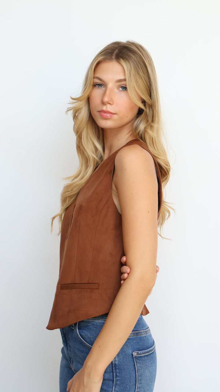 Steve Madden Barrett Faux Suede Vest