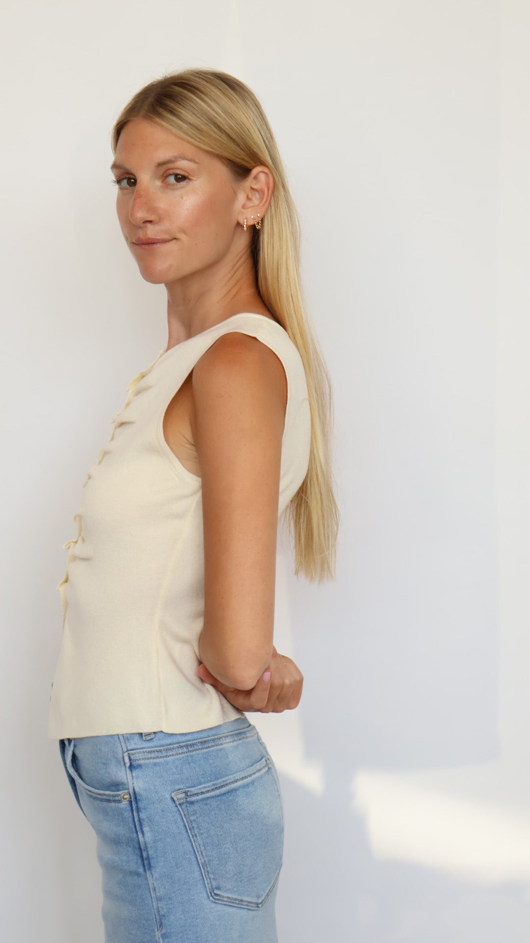 Gathered Front Knit Top
