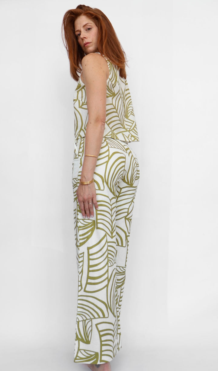 Karine Print Wide Leg Pants