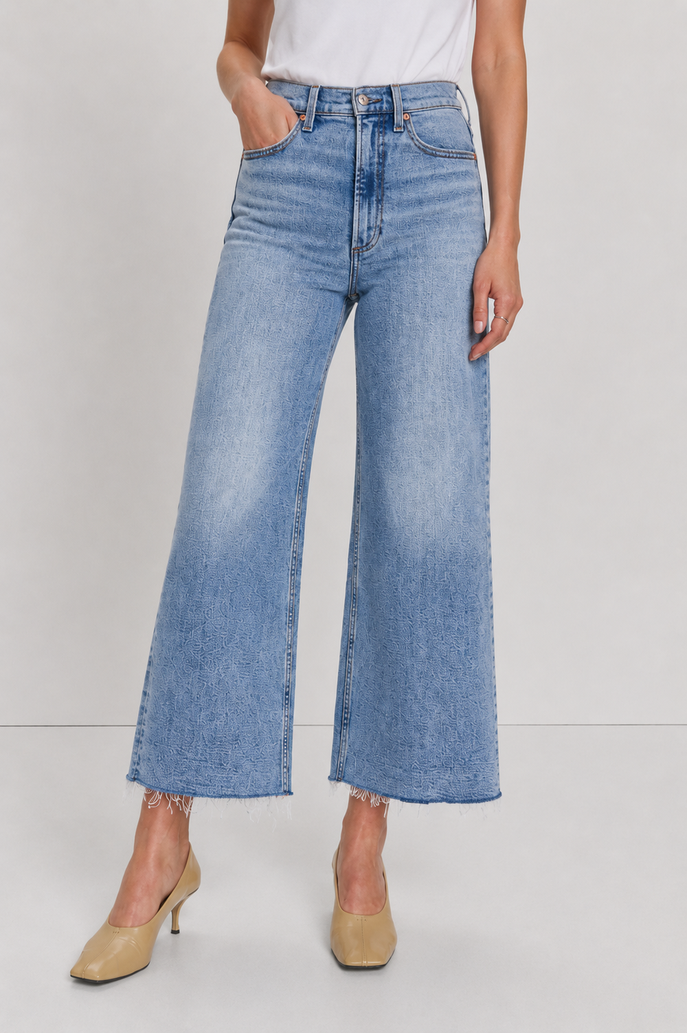 Pistola Lana High Rise Crop Ultra Wide Leg - Bistro