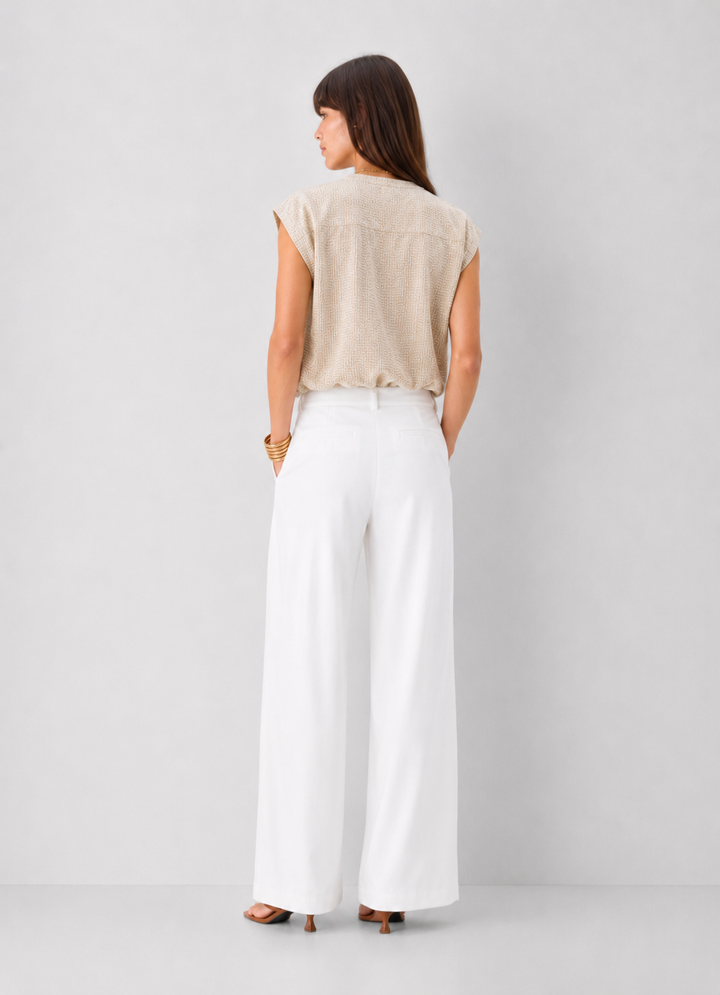 Textured Pleated Top
