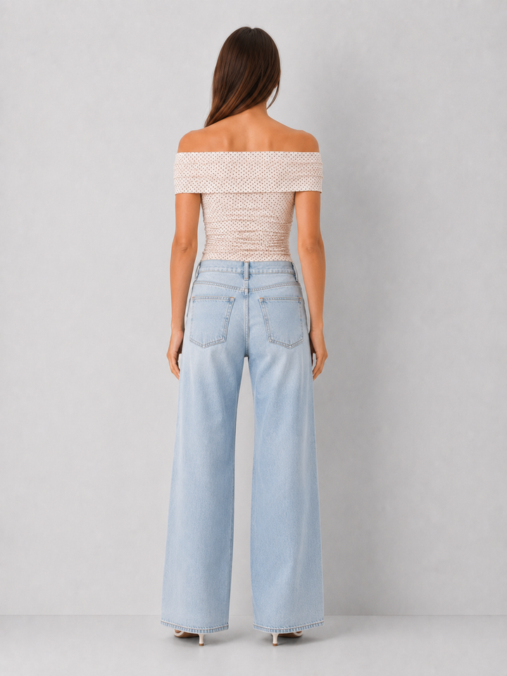 Polka Dot Mesh Top - FINAL SALE