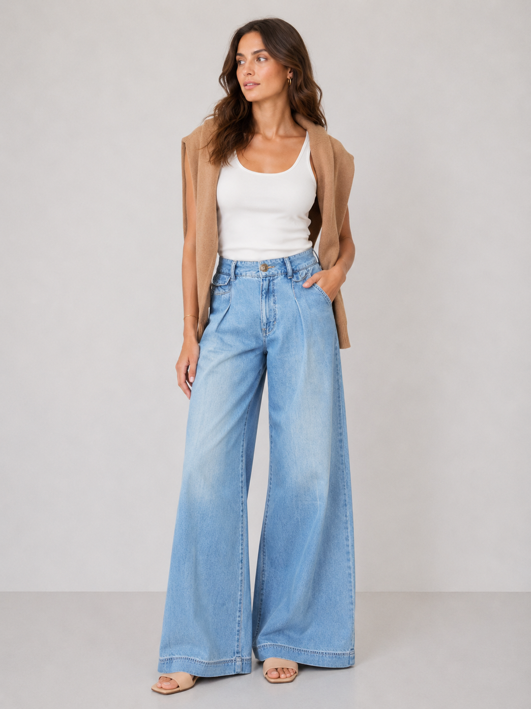 Habitual Pleated Denim Trouser