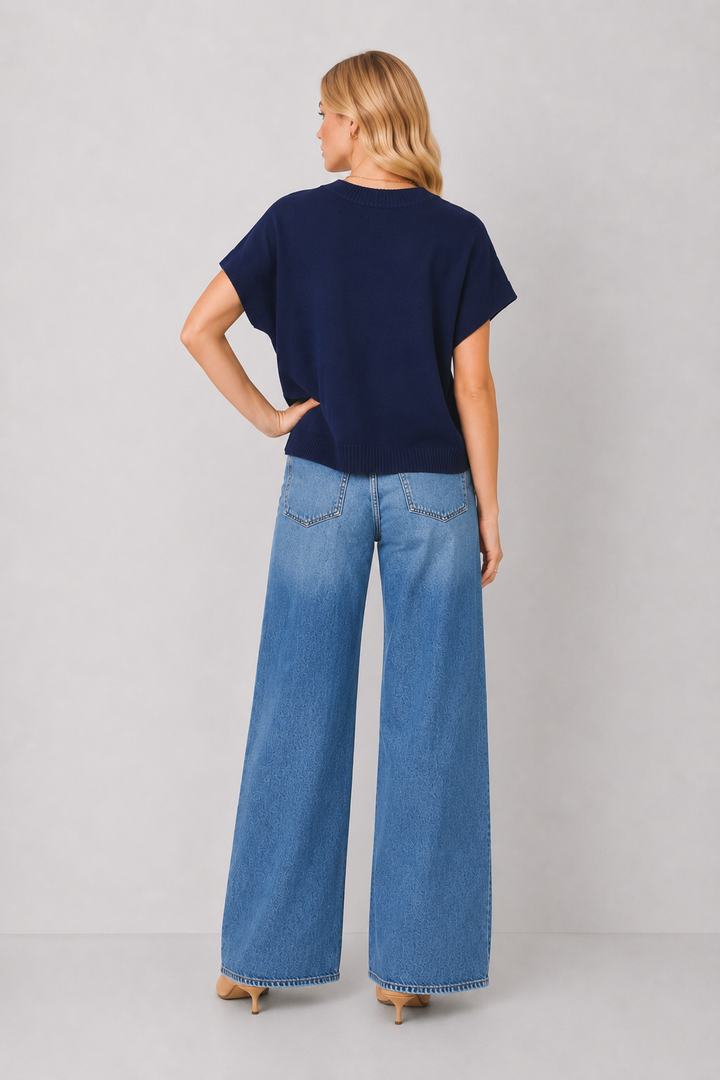Dropped Shoulder Sweater Top