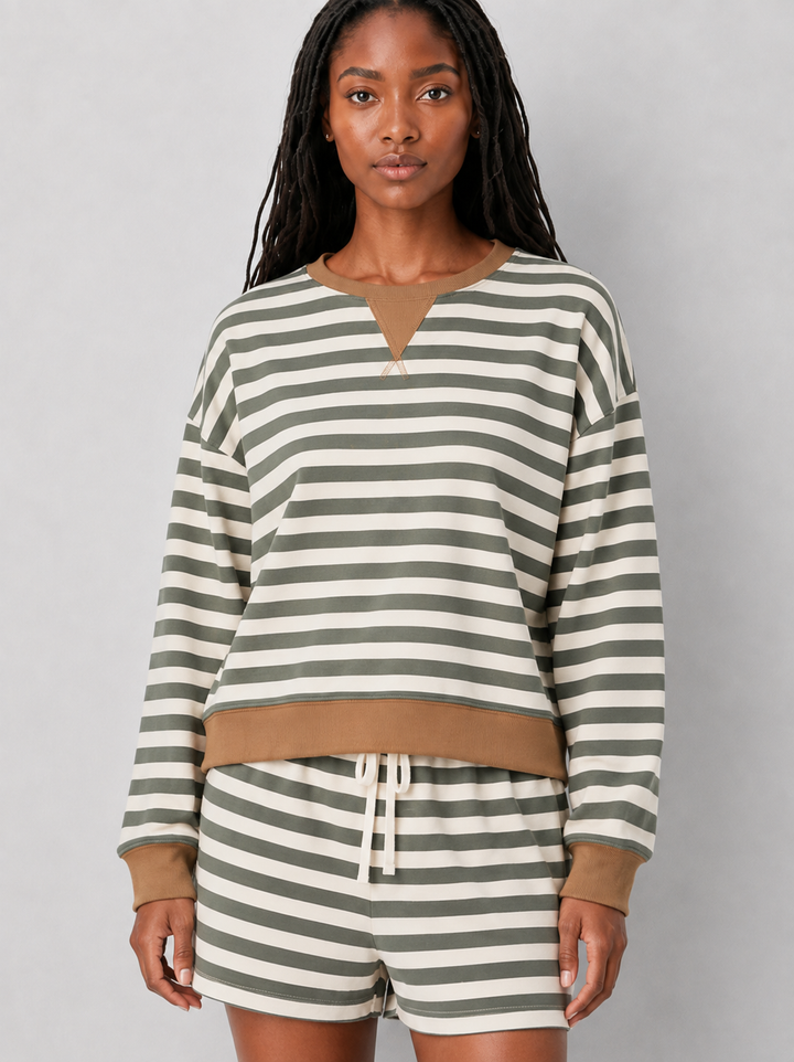 Preorder Z Supply Low Key Stripe Sweatshirt