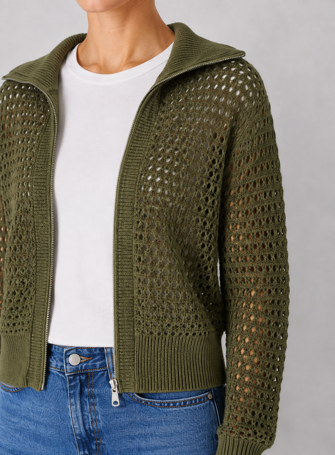 Elan Stevie Open Knit Cardigan