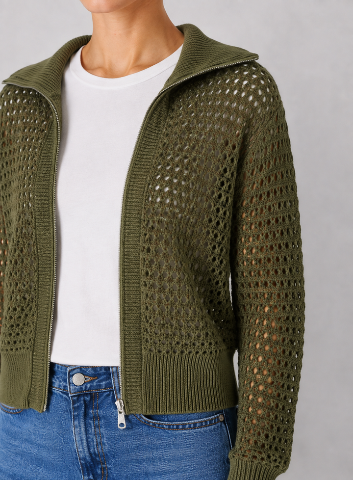 Elan Stevie Open Knit Cardigan