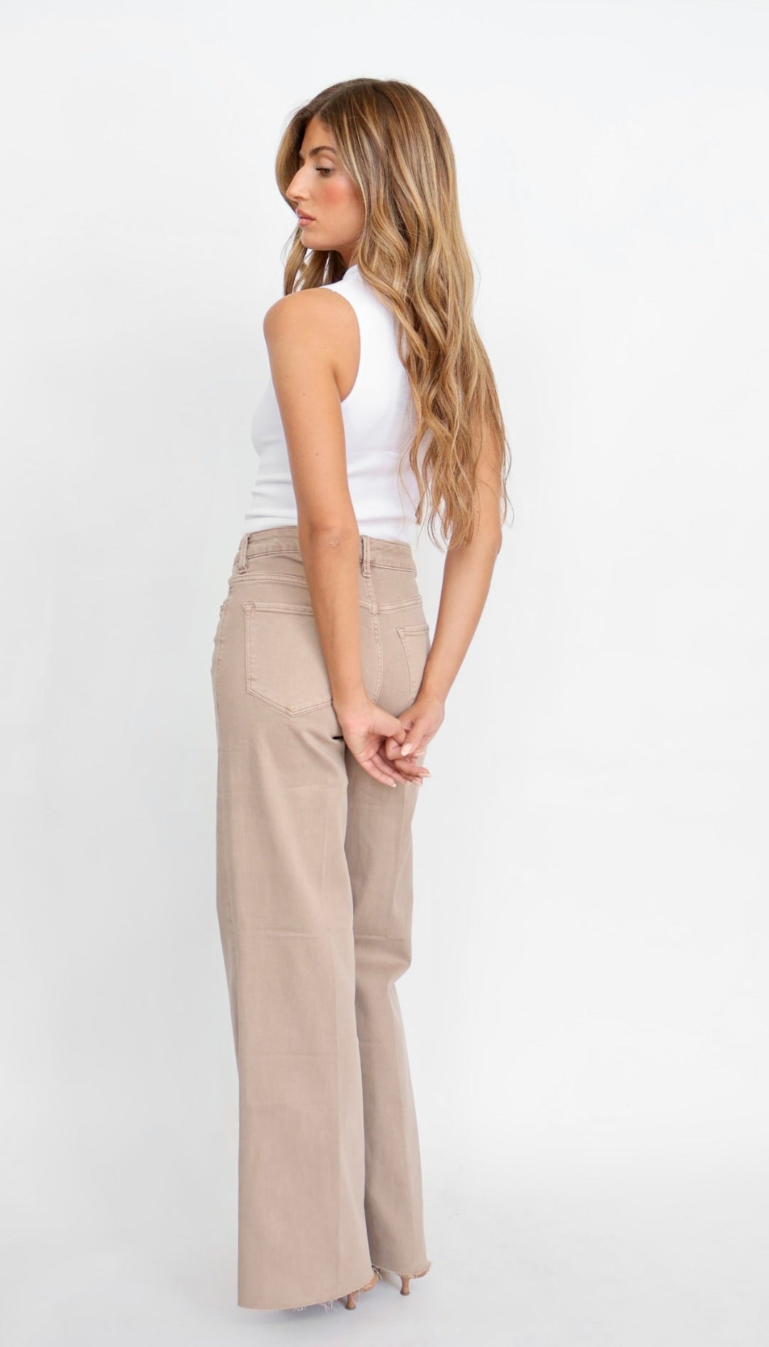 Dear John Denim Fiona Wide Leg Jeans Mink