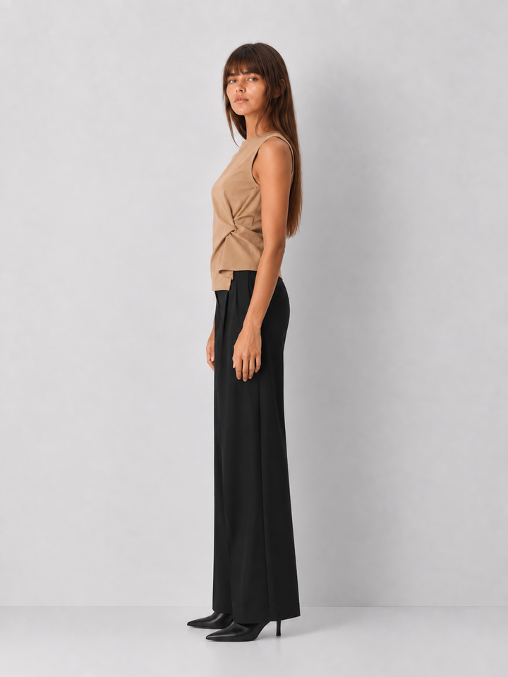 Twist Detail Ponte Sleeveless Top