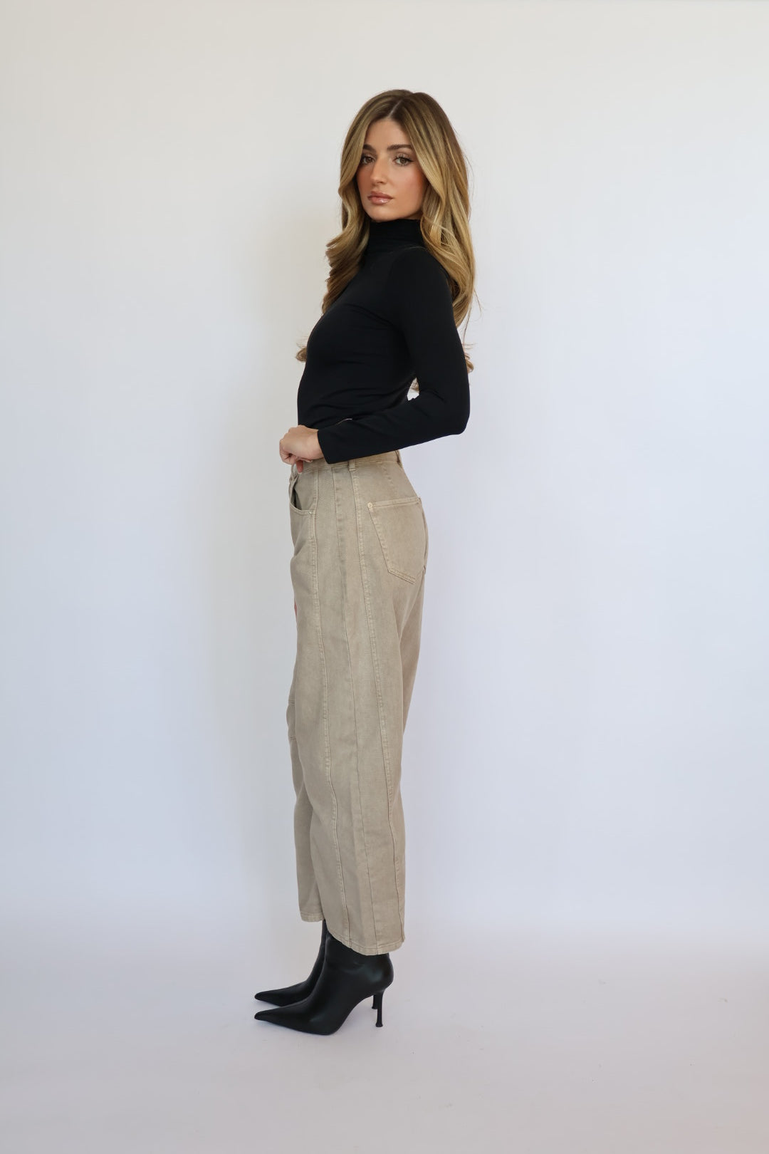 Wide Leg High Waisted Crop Pants