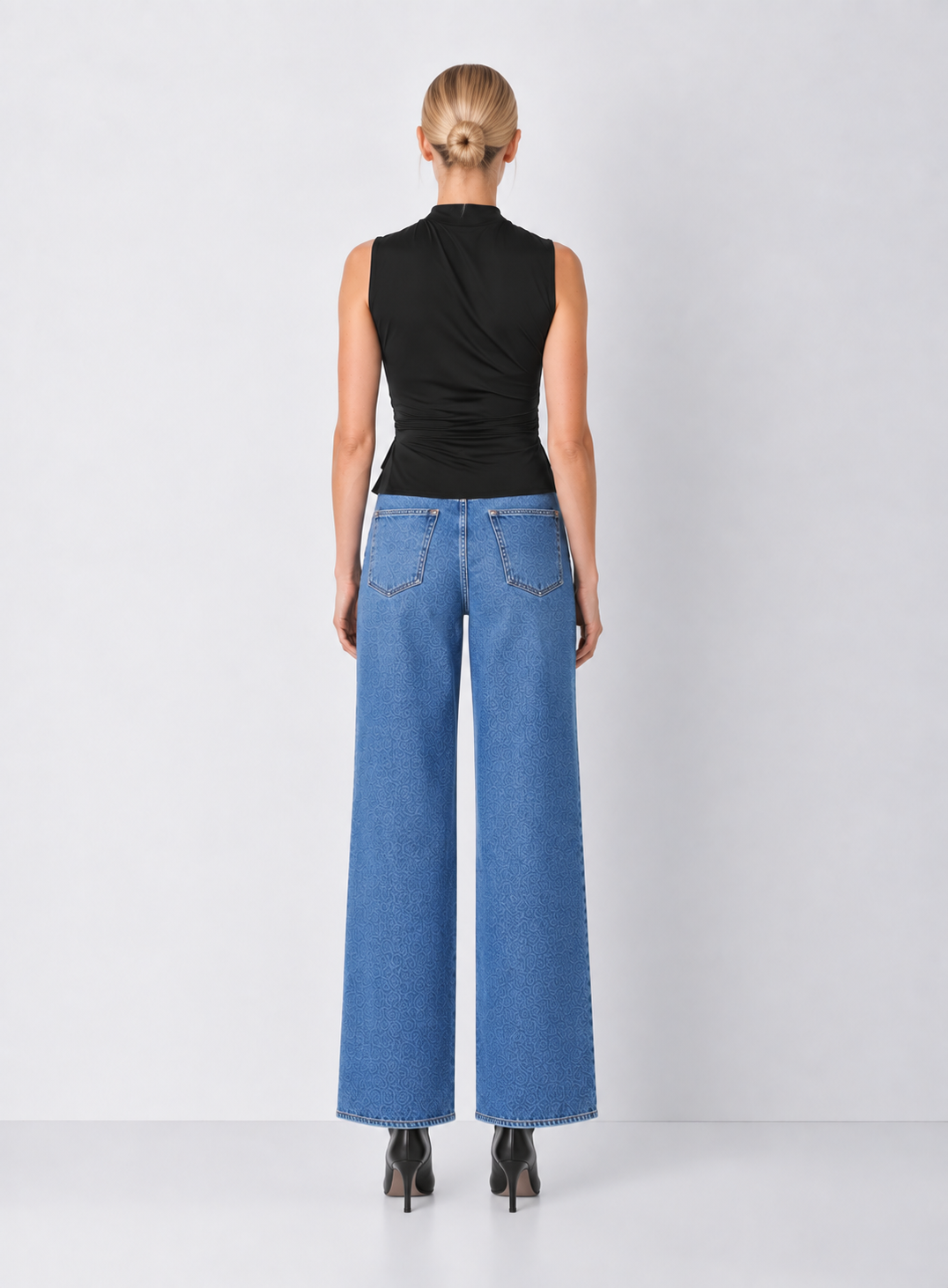 Elan Draped Side Gold Hardware Top