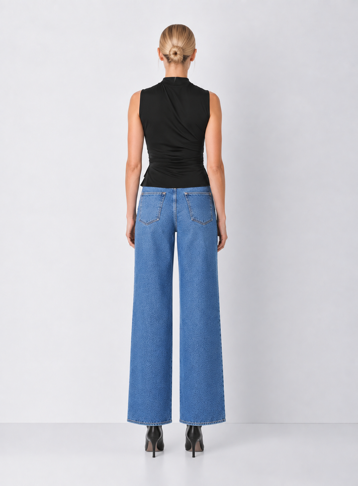 Elan Draped Side Gold Hardware Top