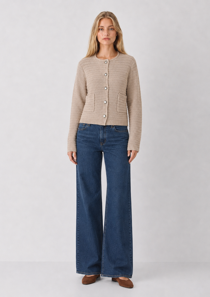 Elan Juliette Button Knit Cardigan