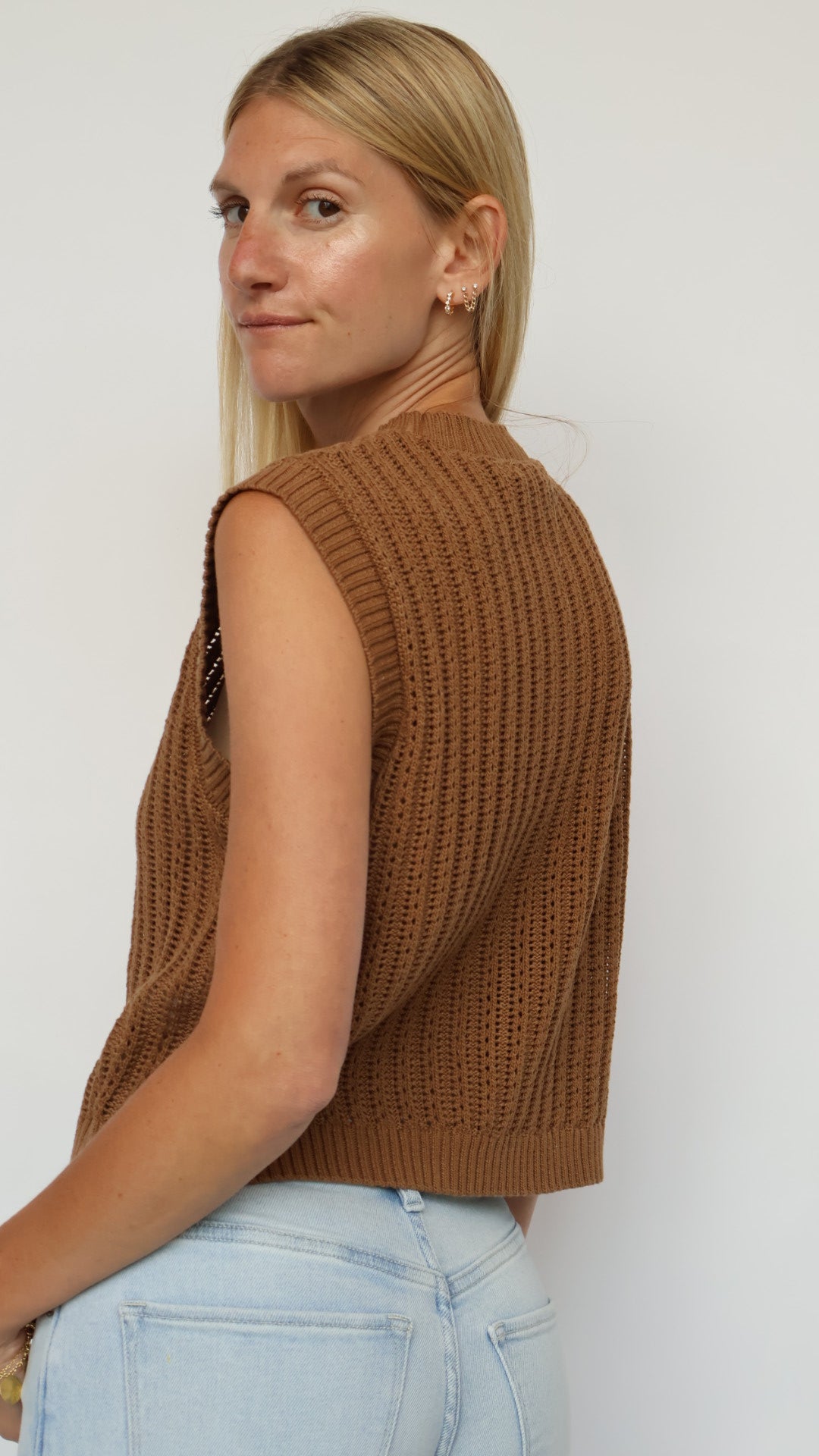 Classic Knit Button-Front Vest