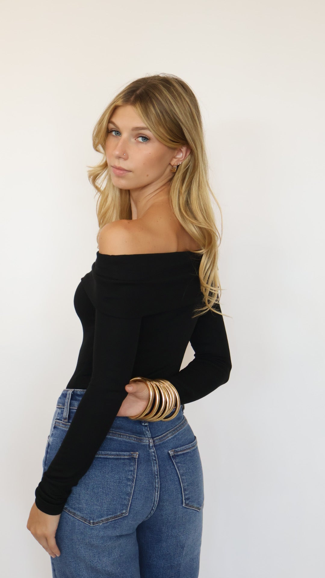 Carter Off Shoulder Knit Long Sleeve