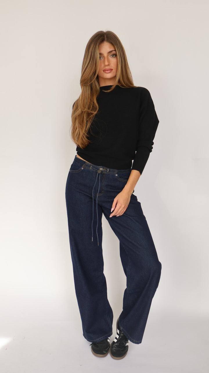 Habitual Jade Drawstring Wide Leg Jeans