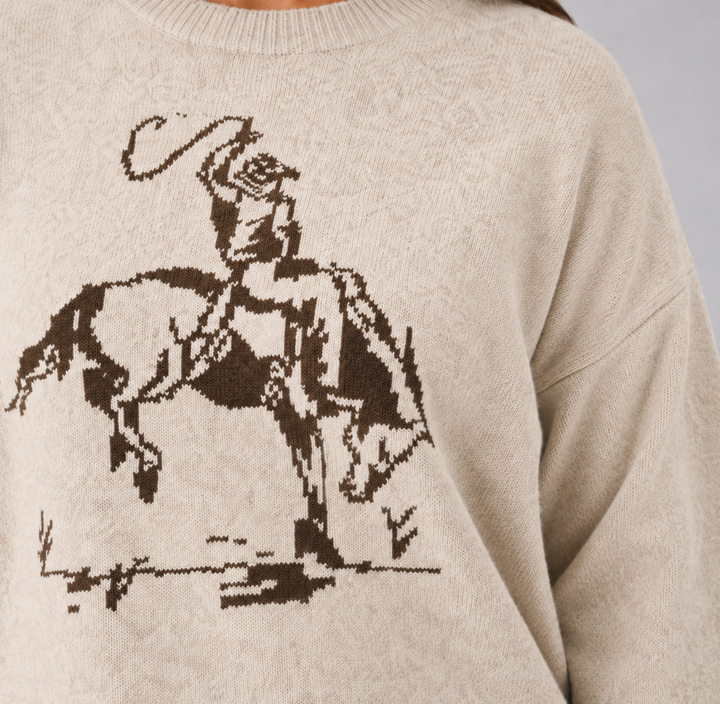 Cowboy Graphic Crew Sweater