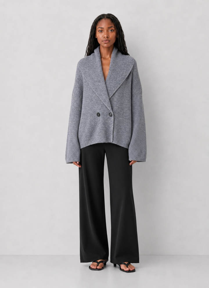Shawl Collar Wrap Knit Cardigan