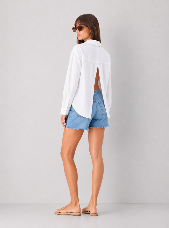 Elan Open Back Button Down