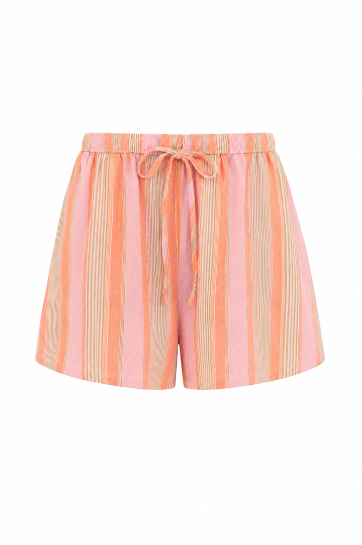 Z Supply The Perfect Striped Short - Tiger Lily