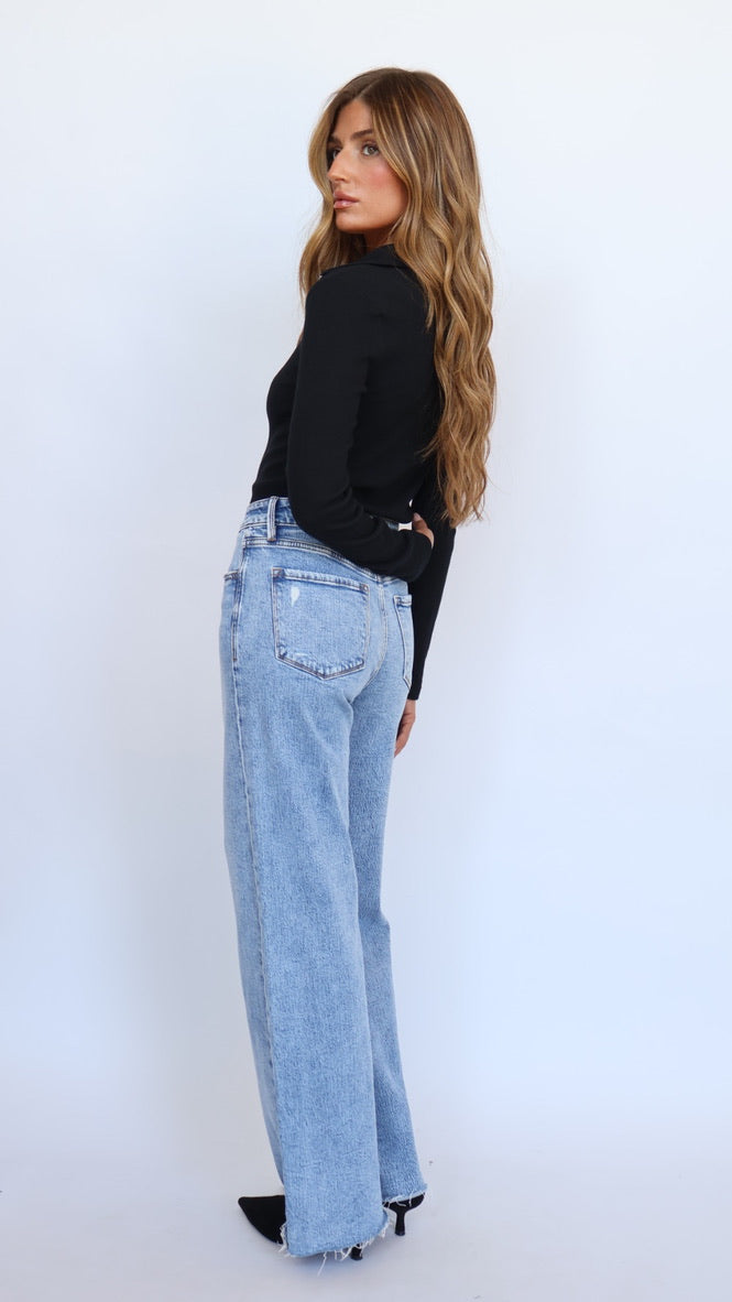 Flying Monkey Jeans Lexie High Rise Full Length Wide Leg