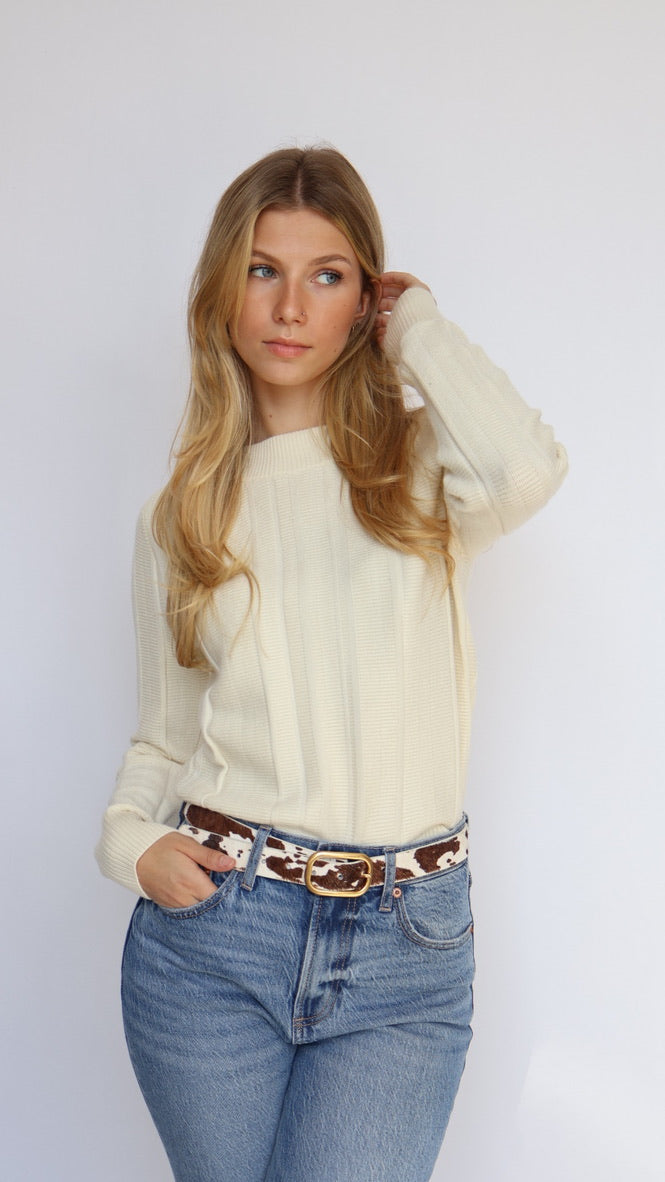Cow Print Belt
