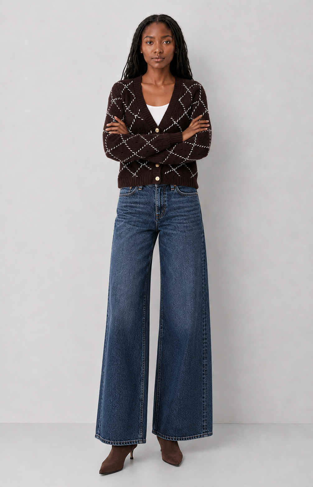 Whipstitch Button-down Cardigan