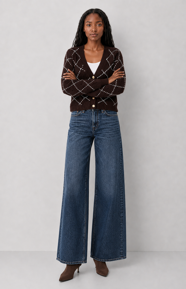 Whipstitch Button-down Cardigan
