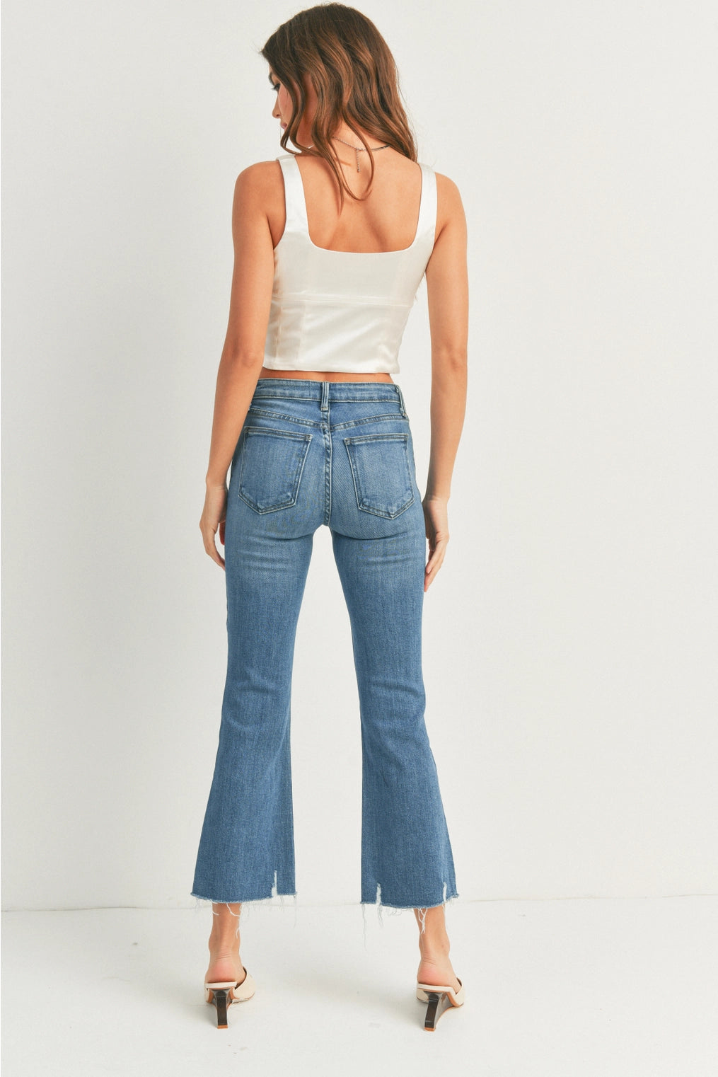 Essential High Rise Crop Flare Jean