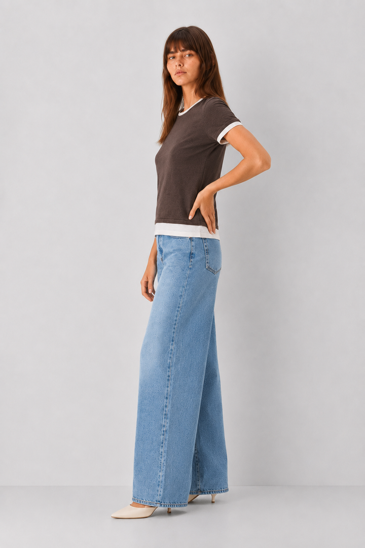 Double Layered Lightweight Knit Top