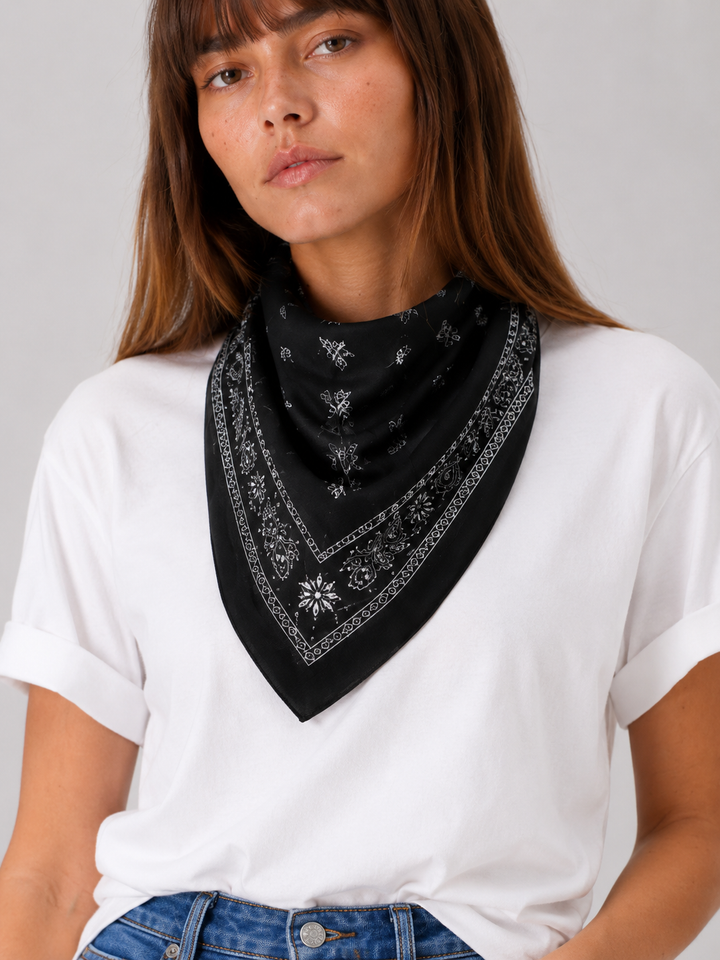 Paisley Square Silk Scarf