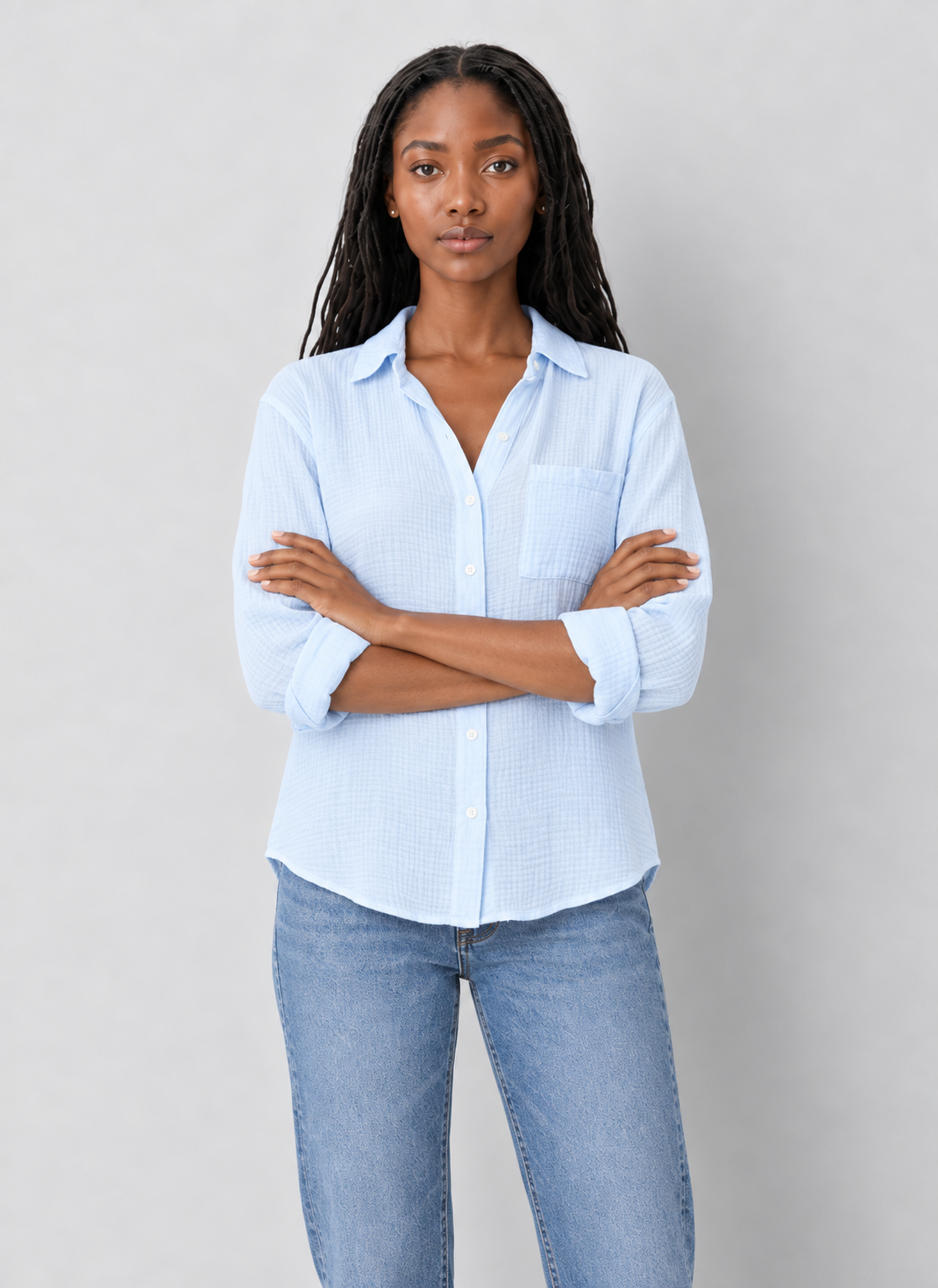 Dear John Gaia Gauze Button Down