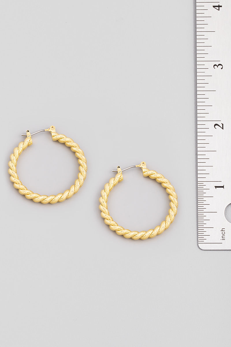 Latch Twist Hoop Earrings