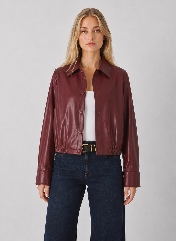 Preorder Vegan Leather Bomber Jacket