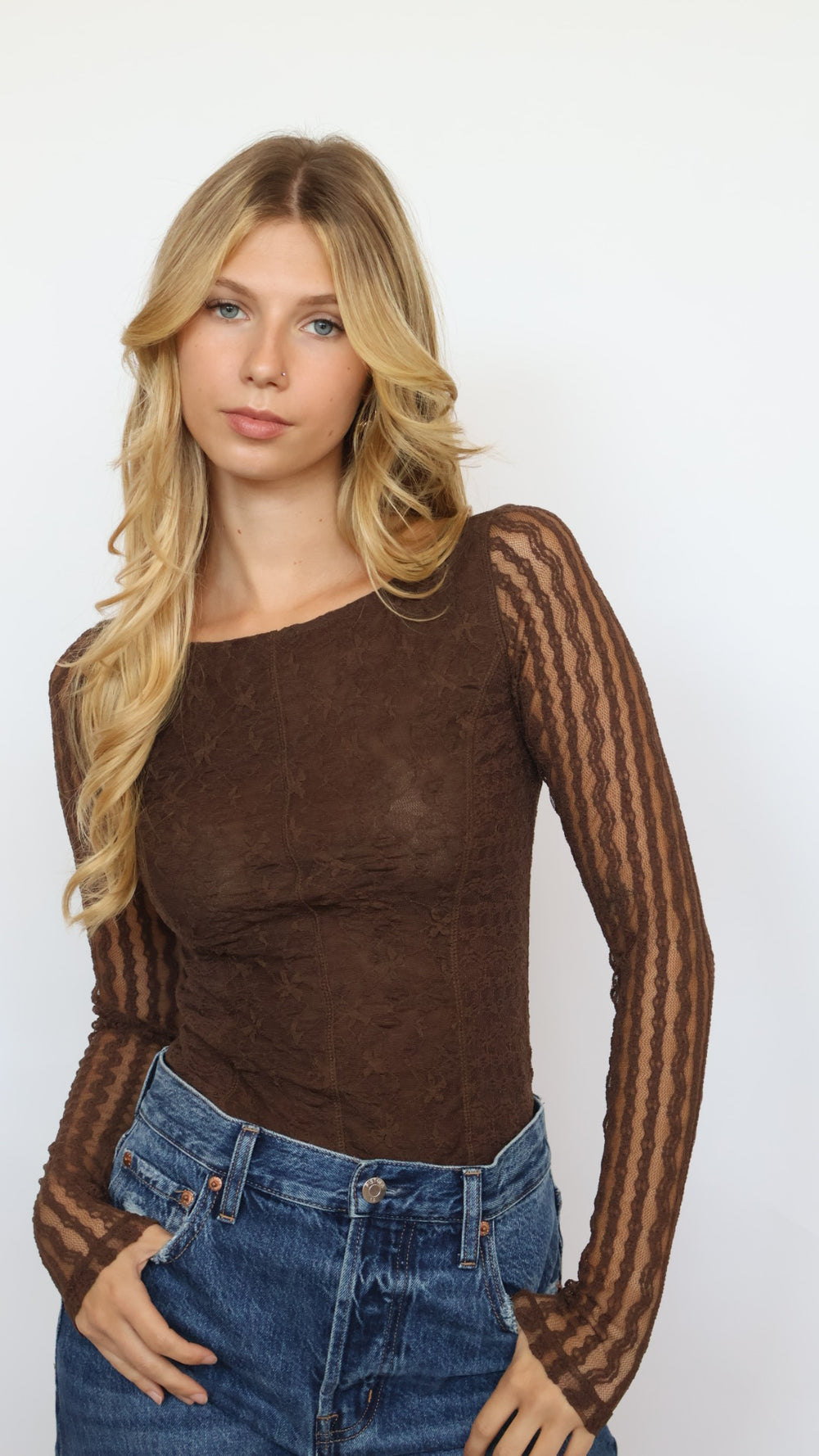 Lace Boatneck Bodysuit