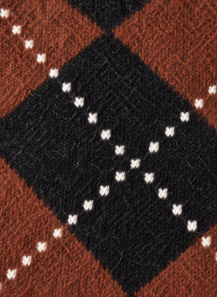 Habitual Argyle Mock Neck Sweater