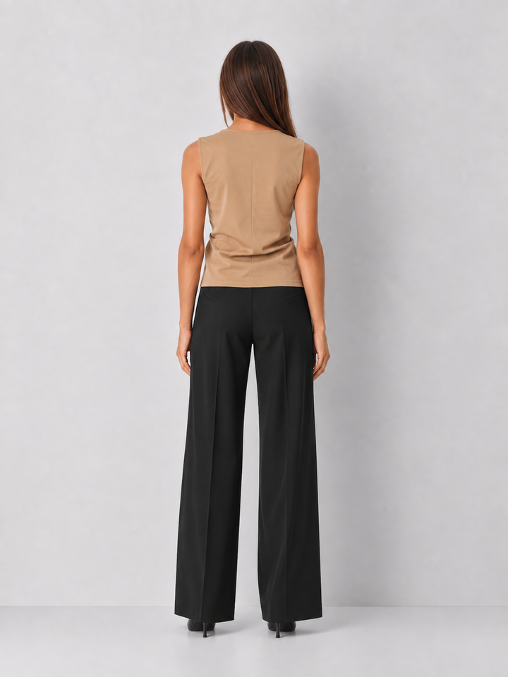 Twist Detail Ponte Sleeveless Top