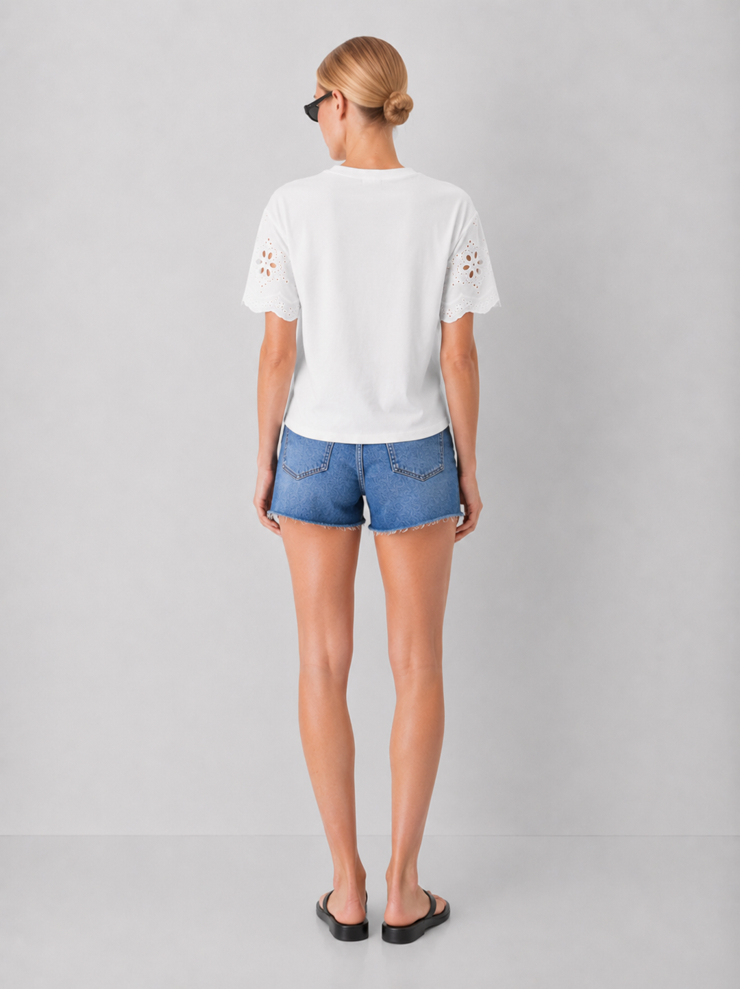 Eyelet Sleeve T-Shirt