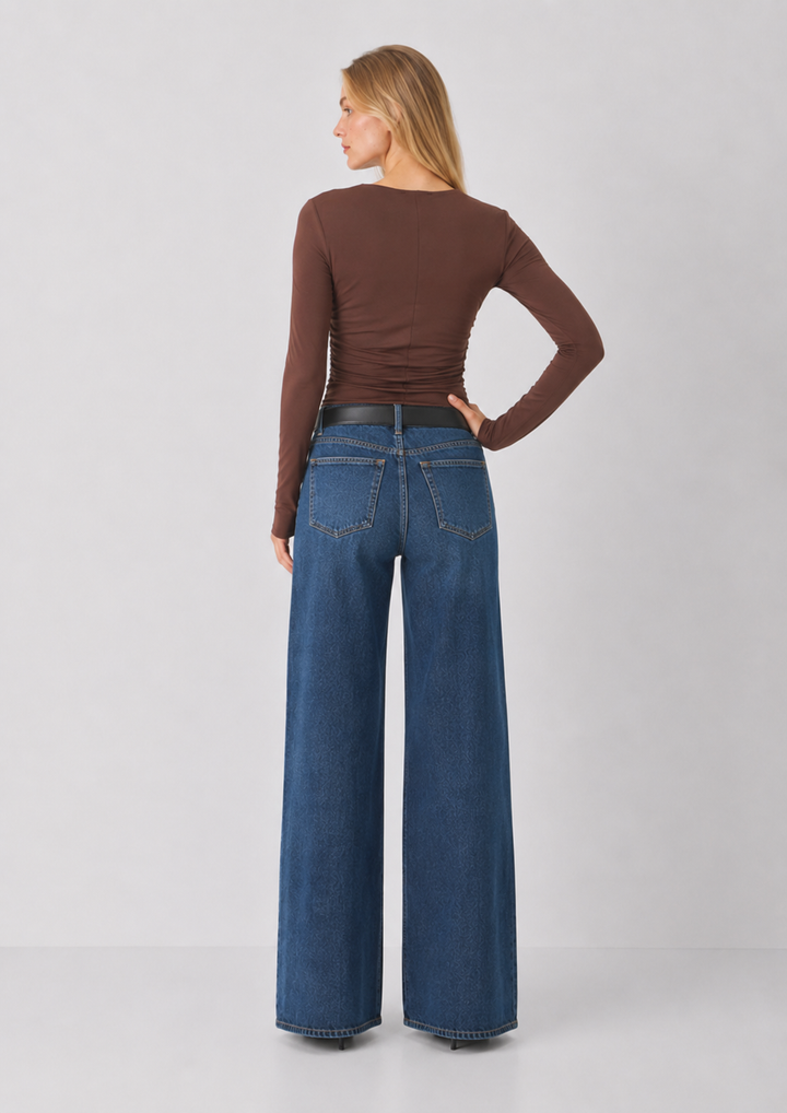 Essential Long Sleeve Ruched Top