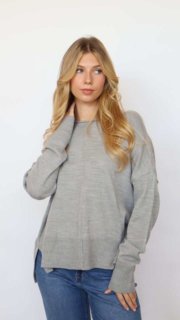 Rolled Neck Crew Sweater