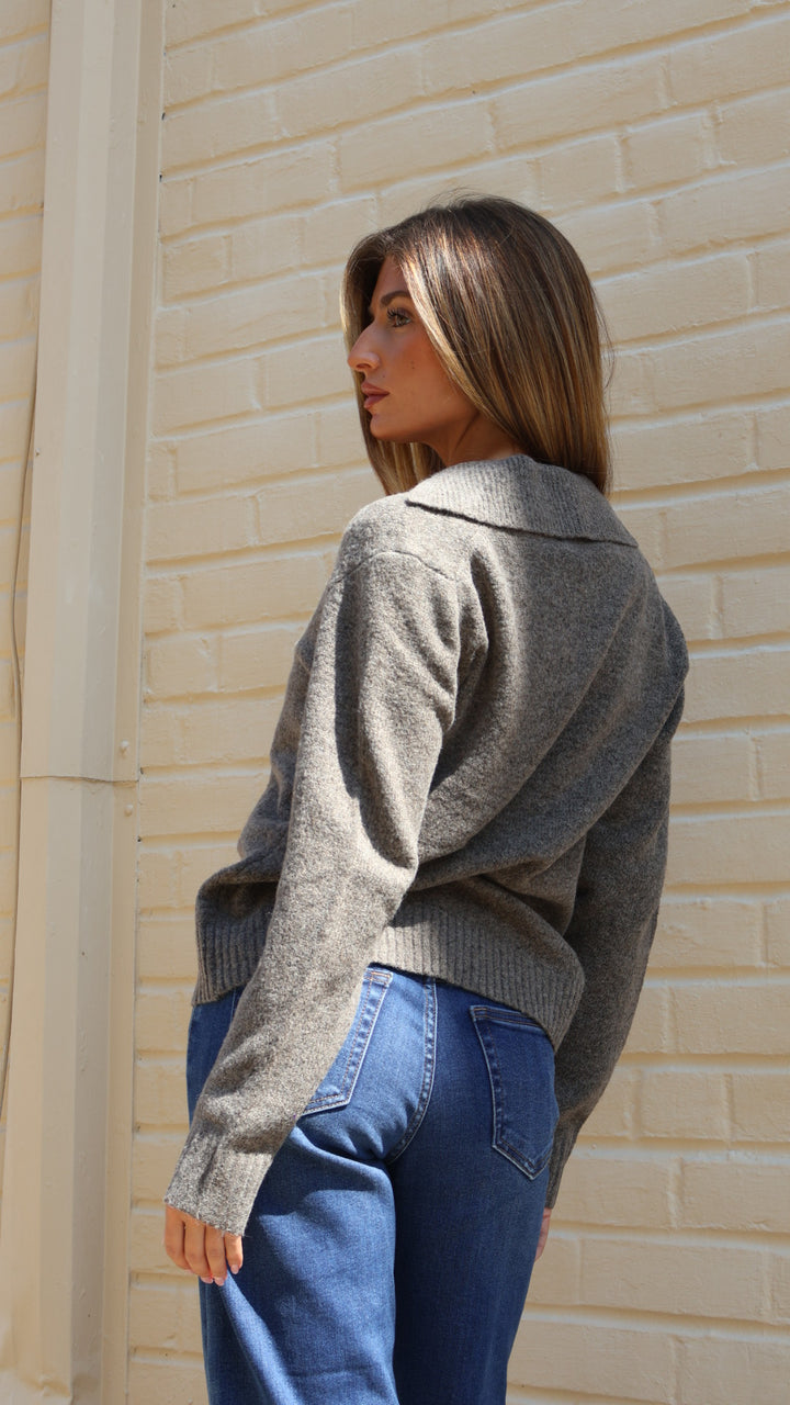 Pinch Blair V Neck Collared Classic Sweater
