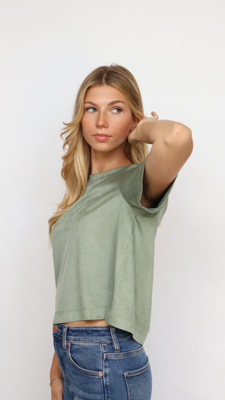 Steve Madden Ezra Top Vegan Suede Top